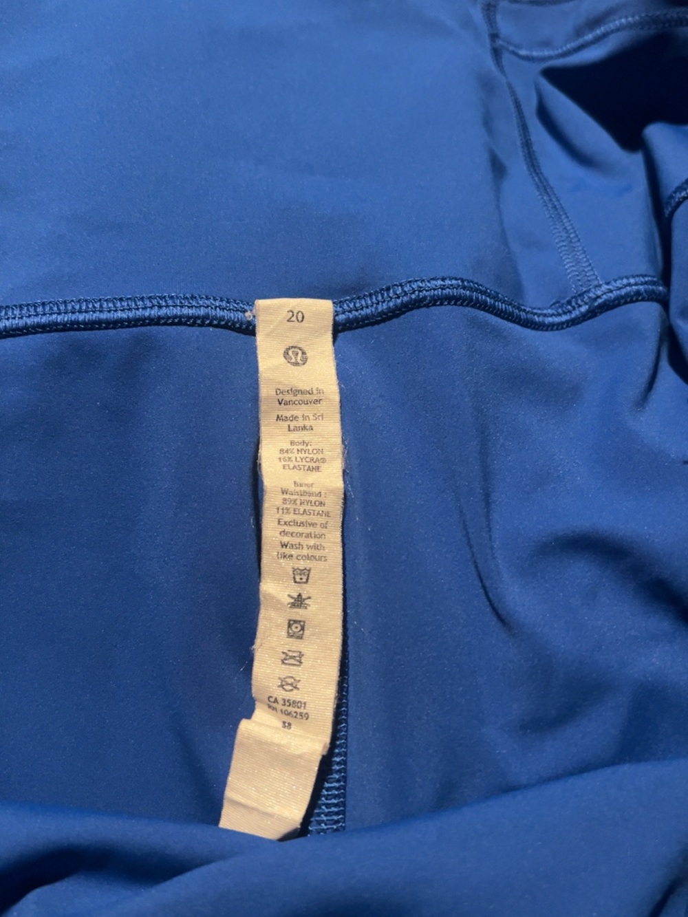 lululemon athletica Royal Blue High-Rise Leggings with Side Pockets - Picture 3 of 4